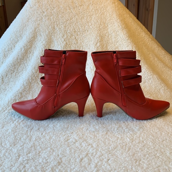 NWOB Red booties. - Picture 3 of 5